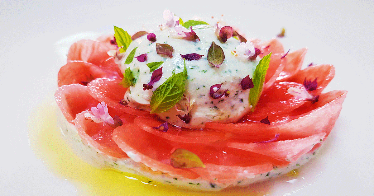 watermelon-leaves-with-fresh-cheese-landscape