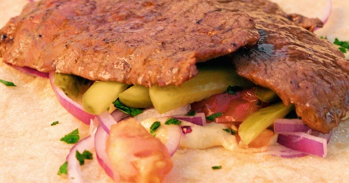 Australian flat iron steak shawarma
