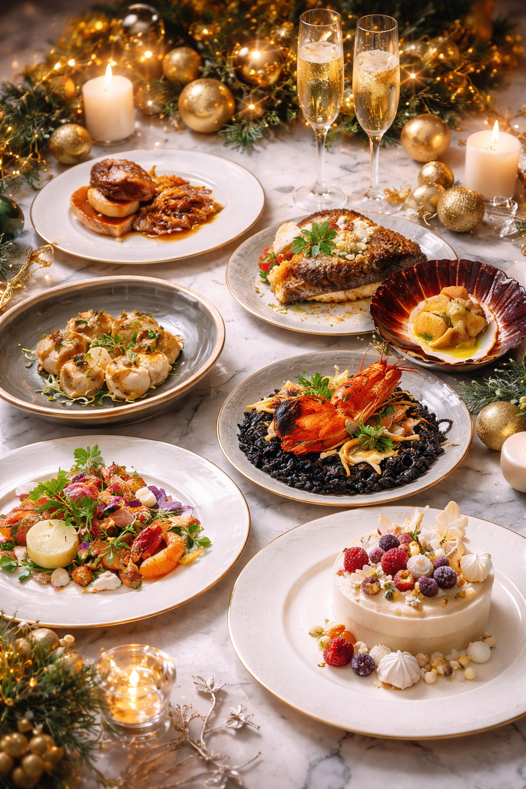 chic menu for New Year