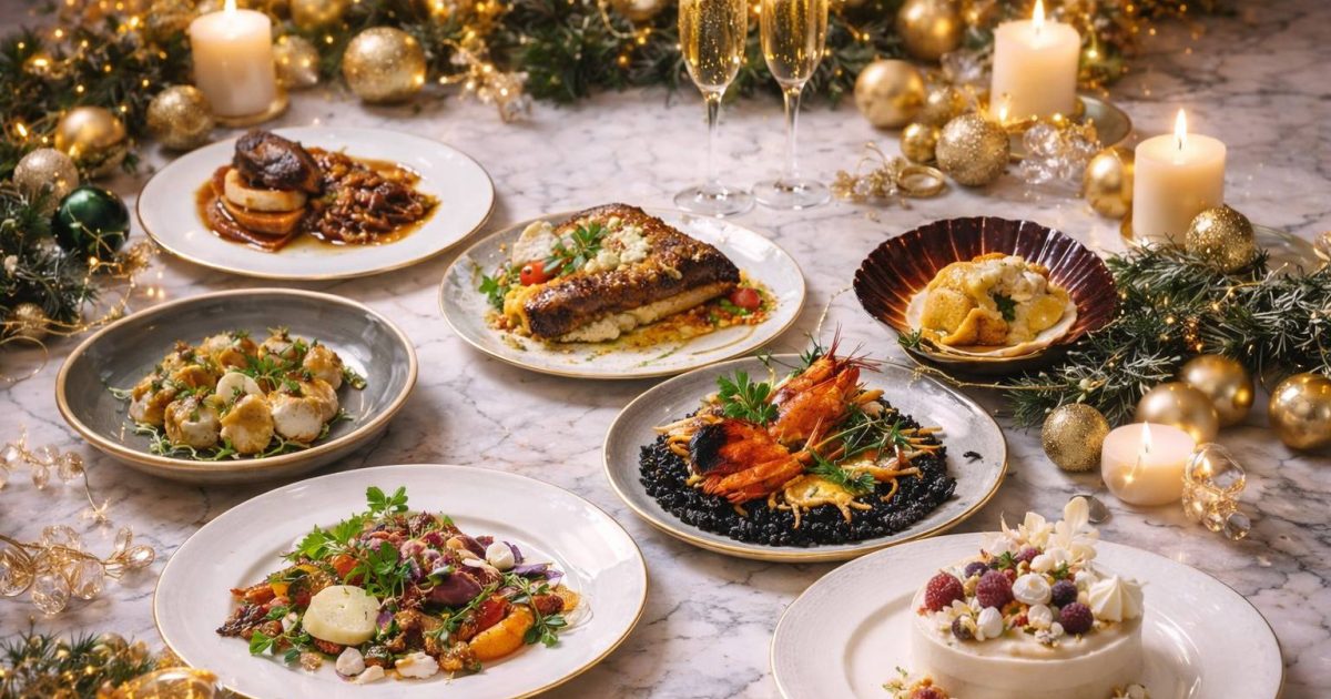 New Year dinner landscape